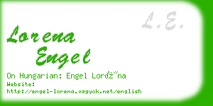 lorena engel business card